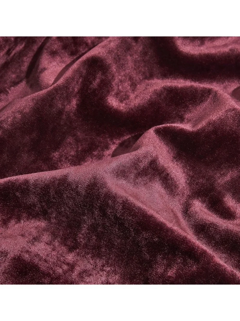 Burgundy Velvet Window Curtain Panel set